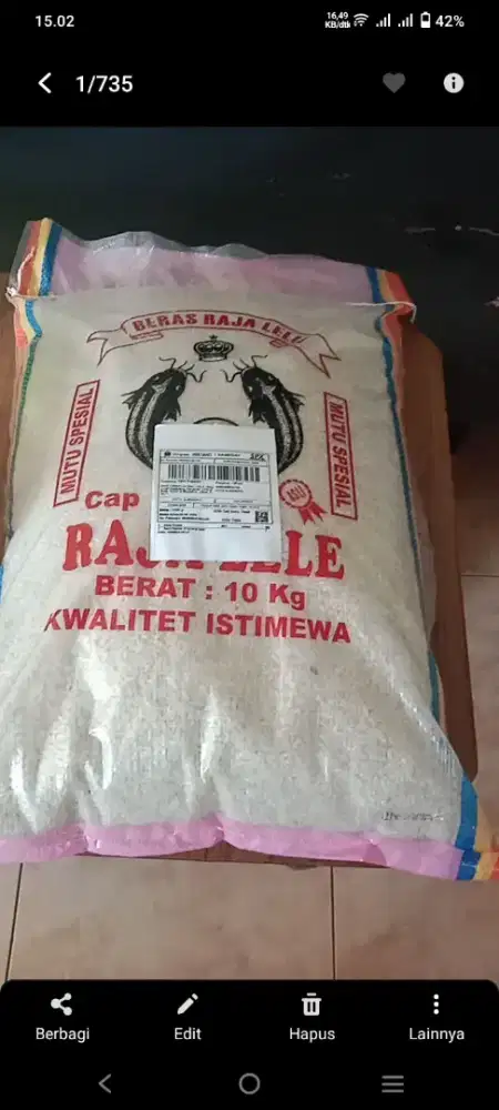 Beras 10 kg raja lele