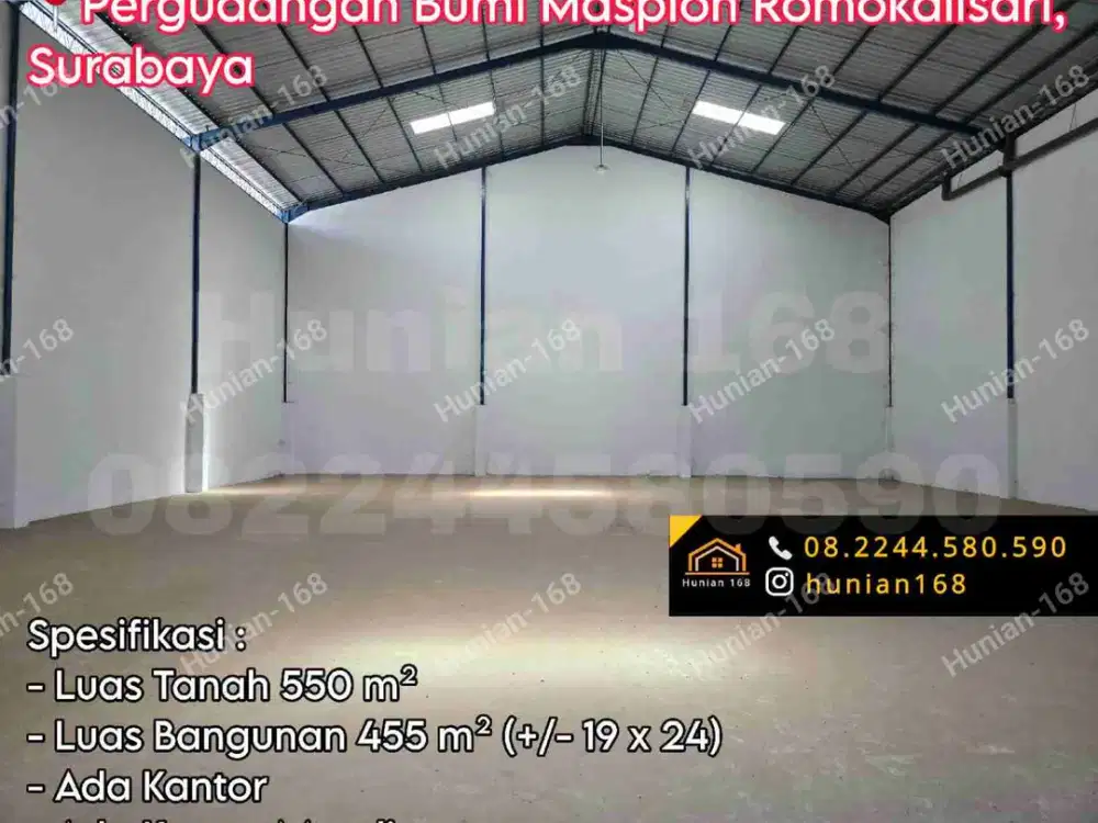Sewa Gudang Pergudangan Bumi Maspion Fortune Romokalisari Gresik Surabaya Benowo Tambak Osowilangun Permai Kebomas Manyar Tanah Industri Kavling Pabrik