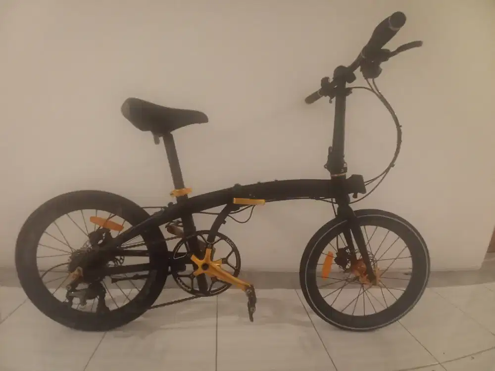 Sepeda lipat ECOSMO 10 Gold Limited Edition