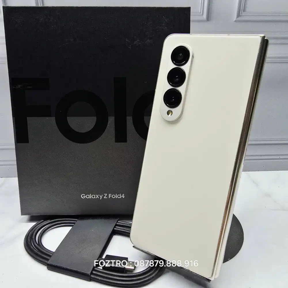 Samsung Galaxy Z Fold 4 12/256GB Like New Beige Fullset Resmi No Minus