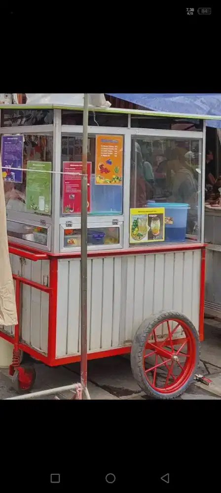 Gerobak jualan ukuran 120cm