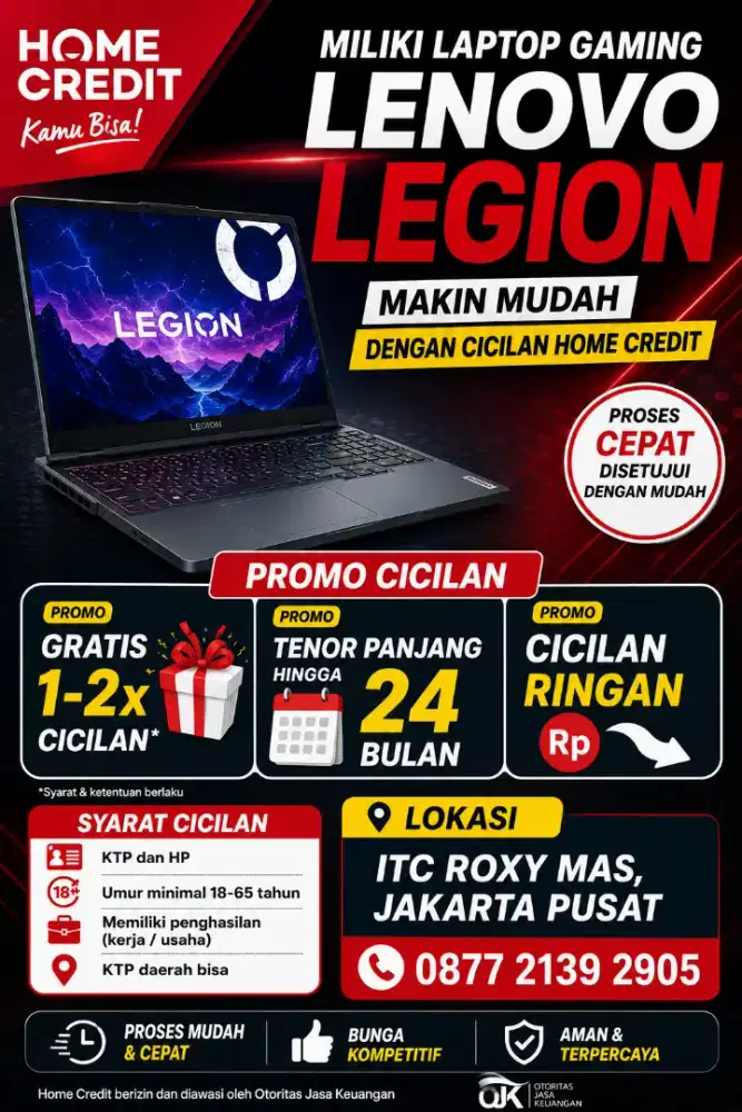 Kredit laptop Lenovo Legion