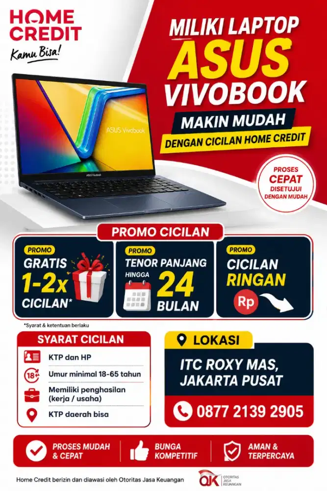 Kredit laptop Asus vivobook