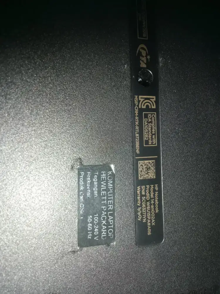 Dijual Cepat Laptop Second HP