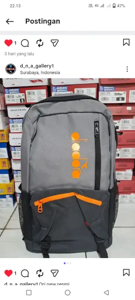 Ransel / backpack Diadora ori diskon