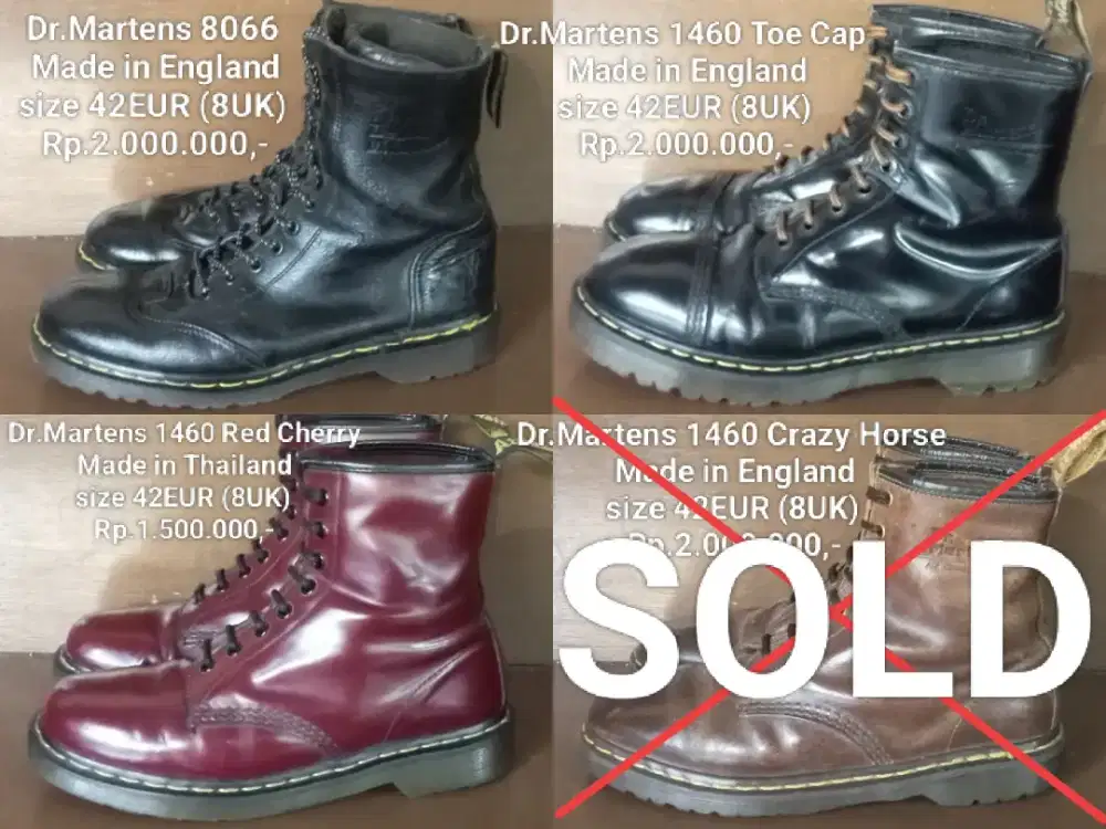 Sepatu boots Dr.Martens size 42EUR/8UK