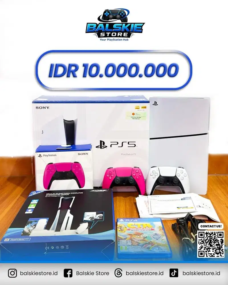 PS5 SLIM DISC GARANSI RESMI SONY INDONESIA