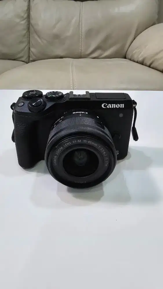 Canon EOS M6 Mark II Kit EF-M 15-45mm Fullset Box Mulus Normal