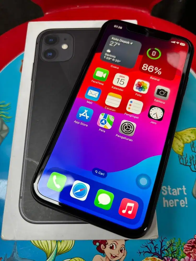 Iphone 11 64gb ibox fullset ori bawaan
