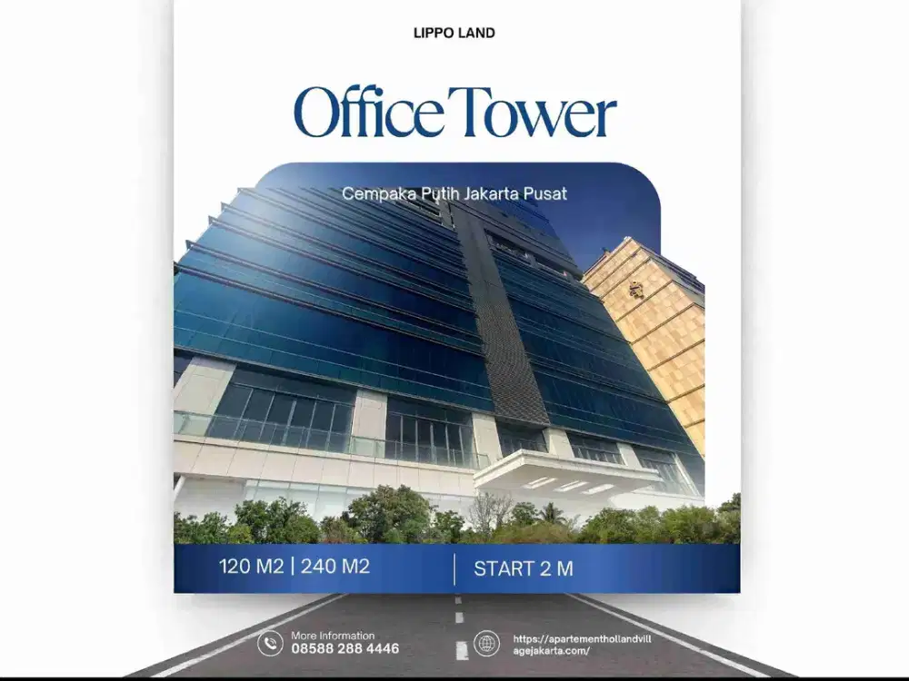 Office Lippo Tower Cempaka Putih Jakarta Pusat Unit Baru Bisa Cicil 12x