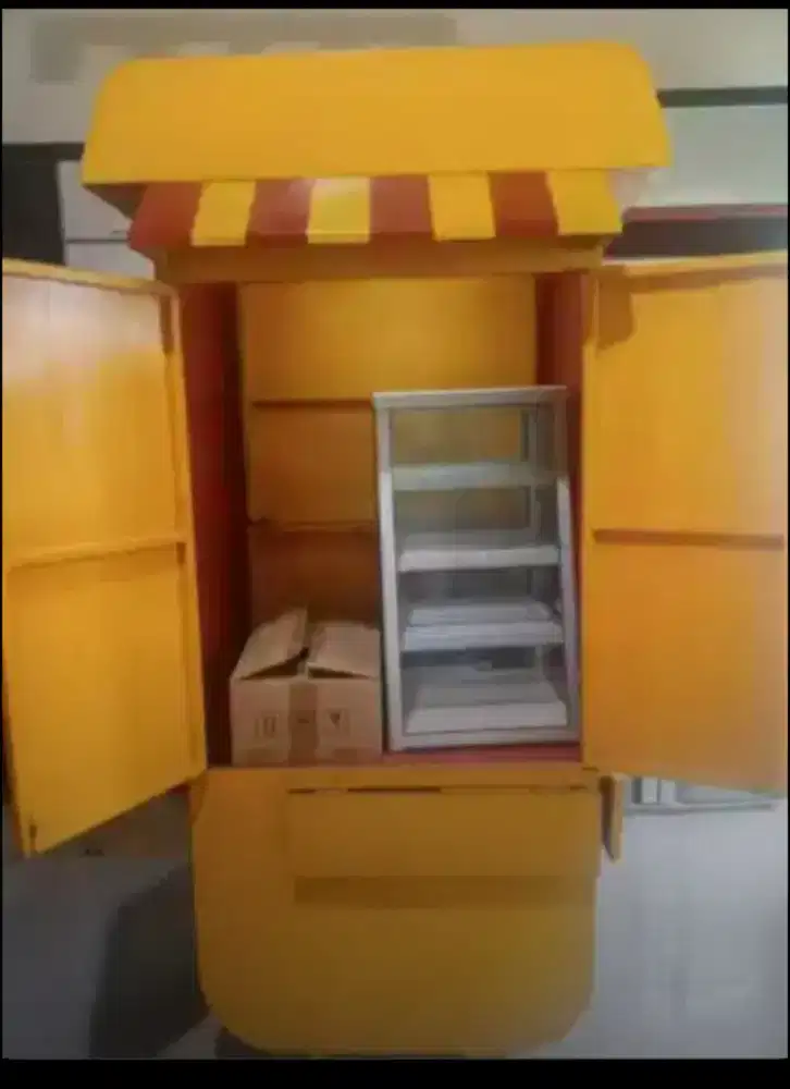 booth usaha bahan full plat besi