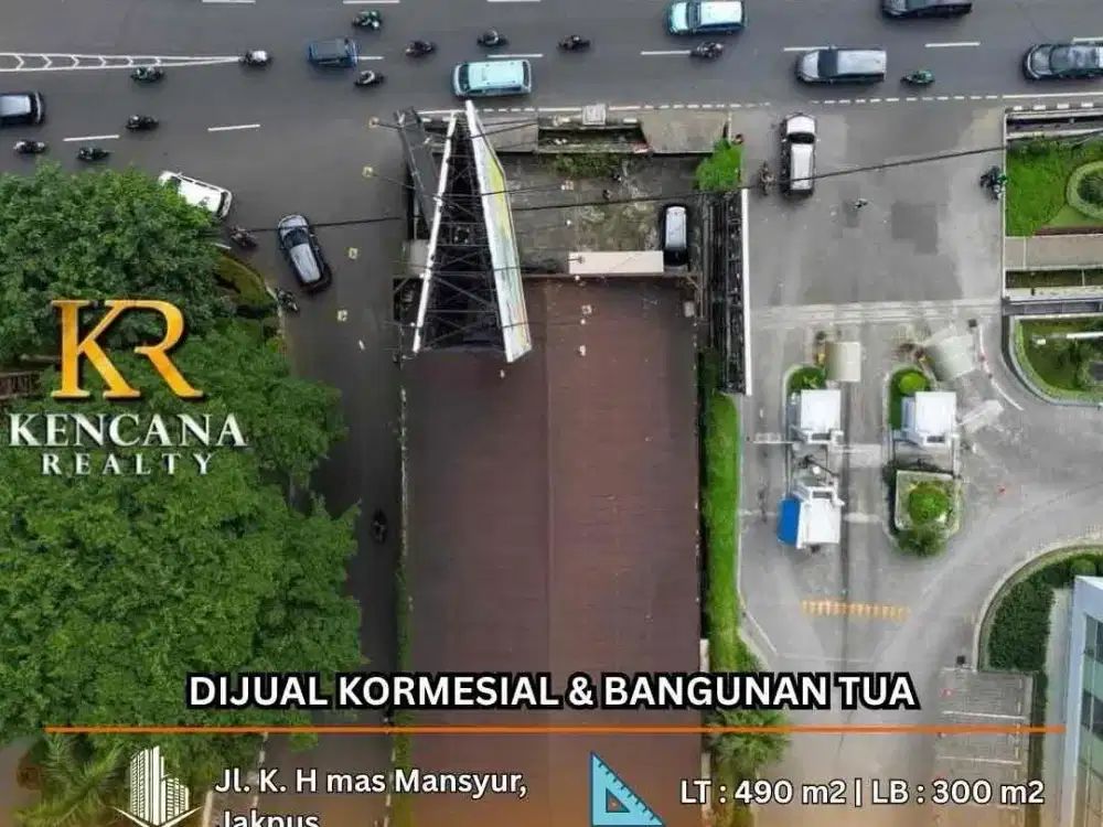 DIJUAL Tanah Komersil dengan Bangunan Tua
Jalan K.H. Mas Mansyur, Karet Tengsin, Jakarta Pusat