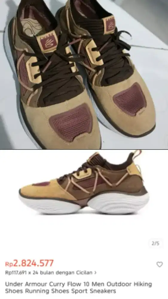 Sepatu under armour curry second nego