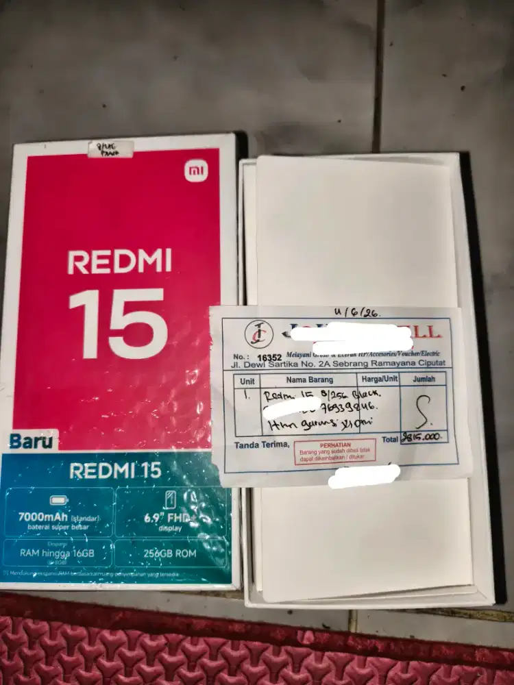 Redmi 15 baru seminggu
