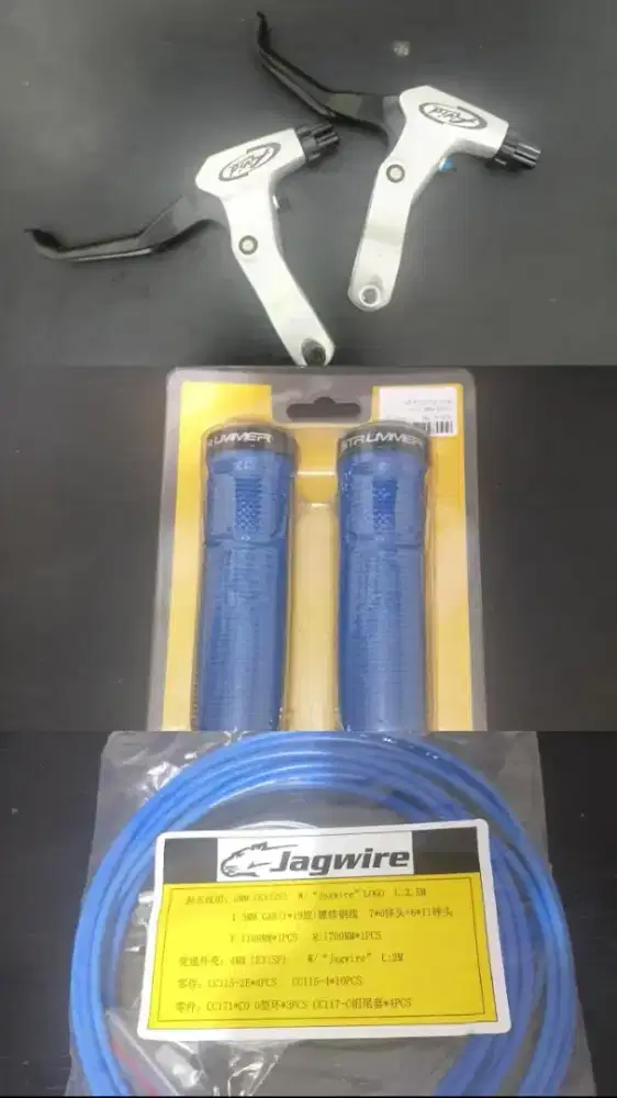 handgrip strummer, brake lever avid fr 5, kabel set jagwire