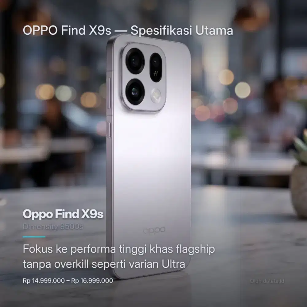Oppo Find X9s 5G 12/256 Garansi Resmi Oppo Indonesia