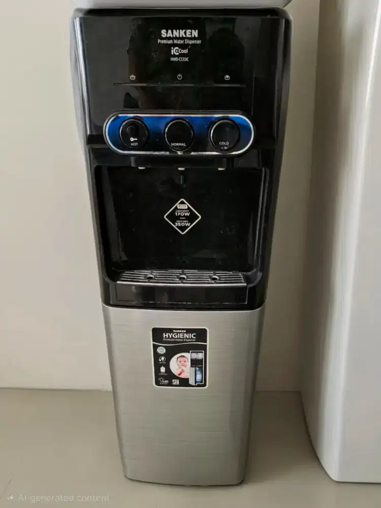 Dispenser Galon Bawah Sanken HWD-C535IC Air Panas Normal Ok