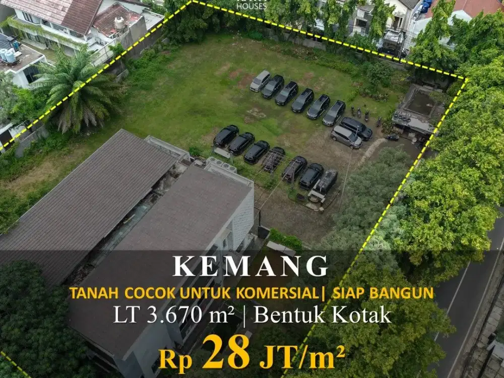 Kemang Timur 3670m² Tanah Komersial SHM 28jt/m², 102M Nego