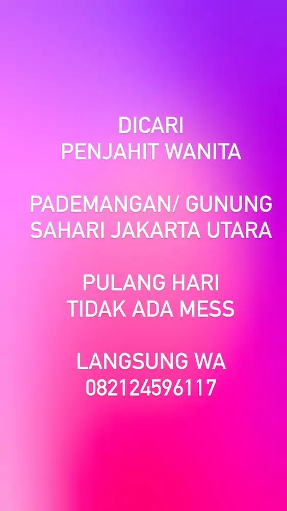 PENJAHIT WANITA