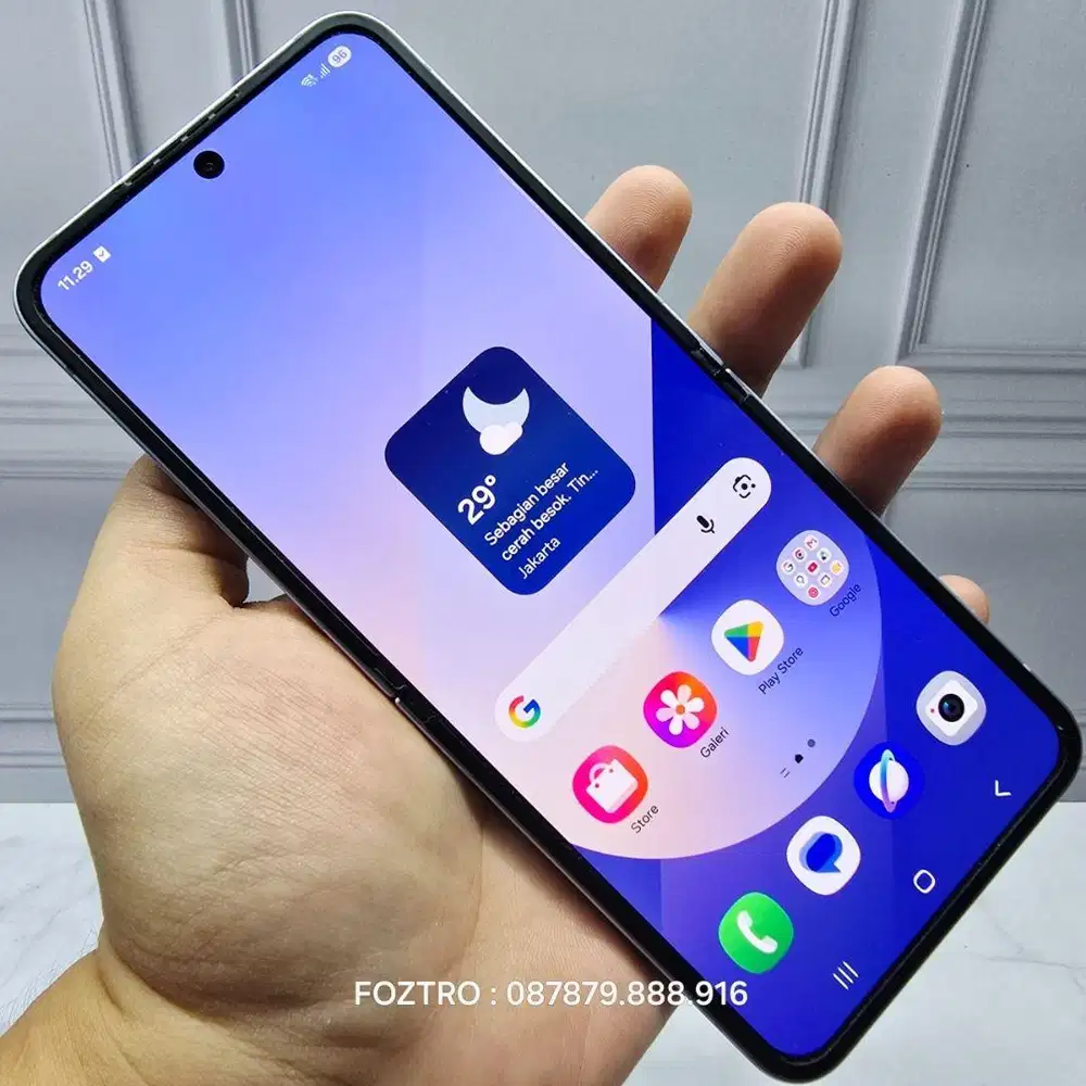 Samsung Z flip 6 blue color ram 12gb rom 512gb like new box asli ori