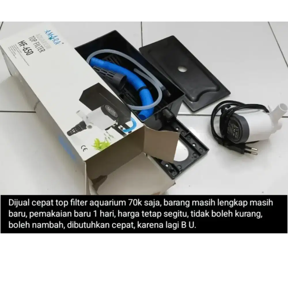 Dijual cepat top filter aquarium