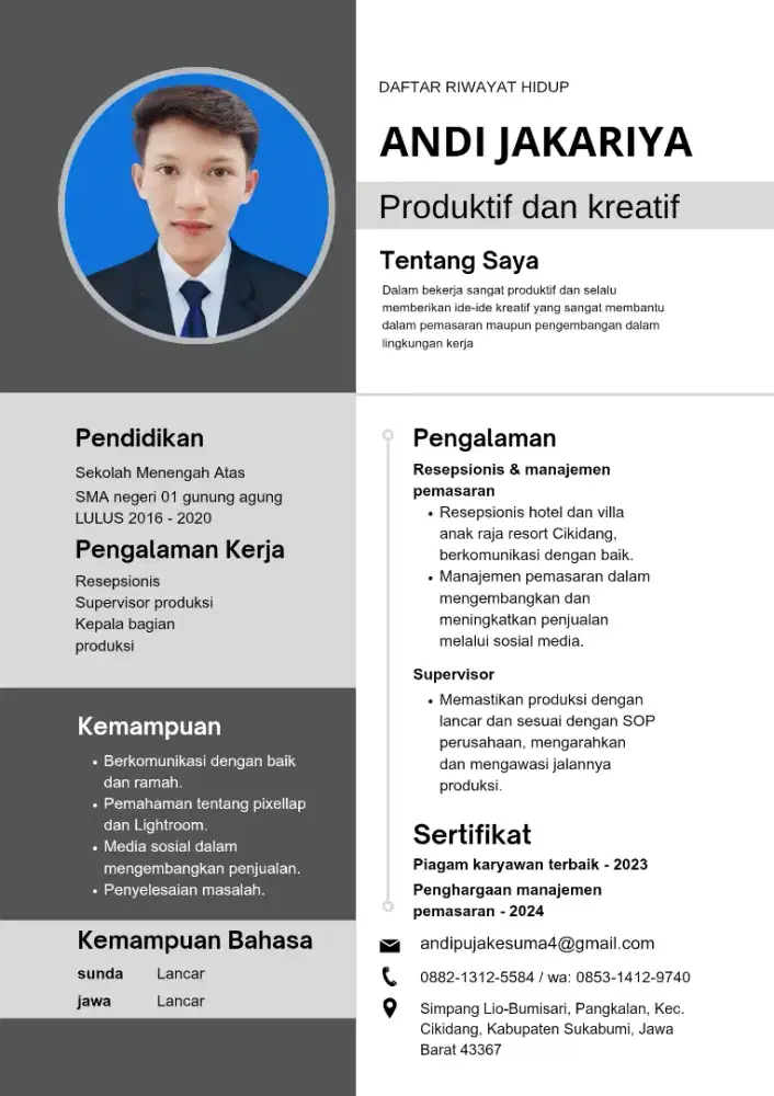 Saya sedang mencari kerja / loker