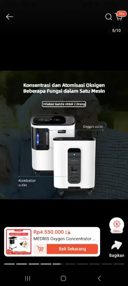 Mesin penghasil oxygen 3L