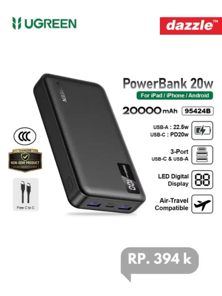 Powerbank 20K mAh 20W UGREEN