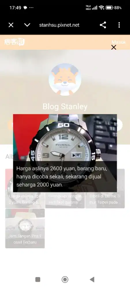 JAM TANGAN FOSSIL ORIGINAL MULUS