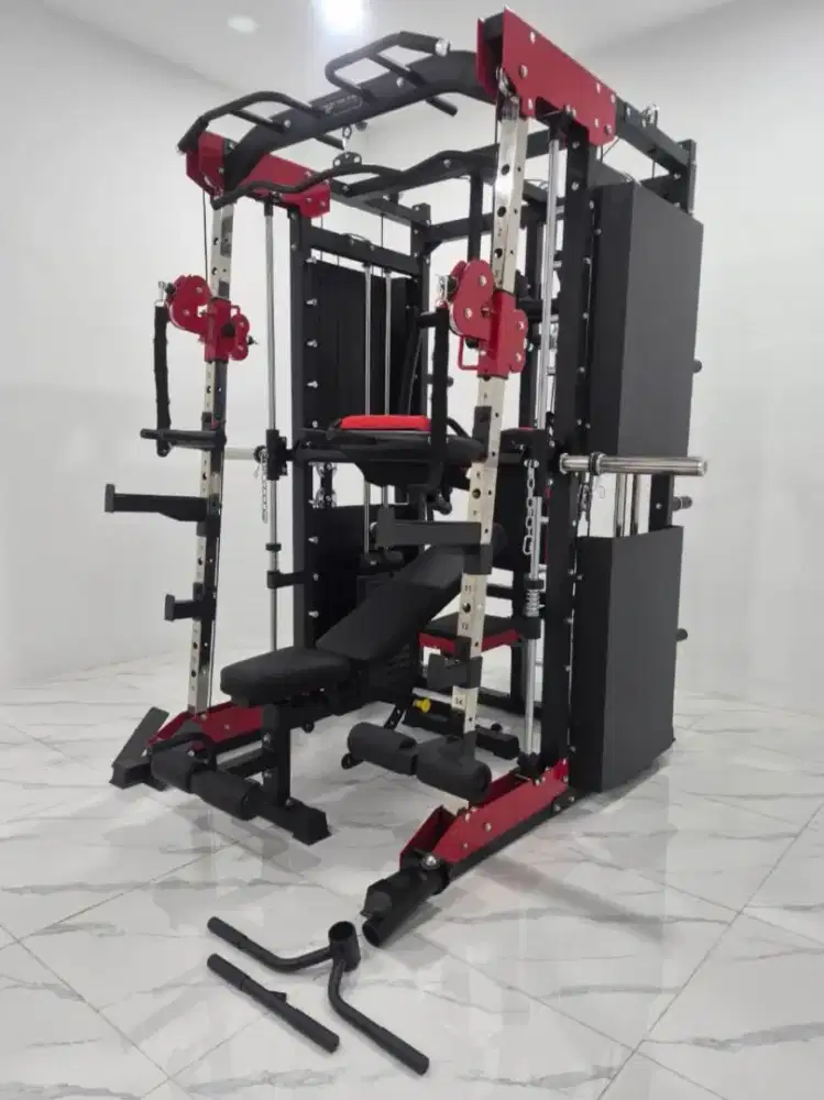COMERCIAL MULTI GYM SMITH MACHINE TL 099 ALAT FITNESS LENGKAP