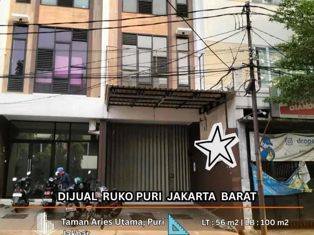DIJUAL RUKO Taman Aries Utama, Puri, Jakarta Barat