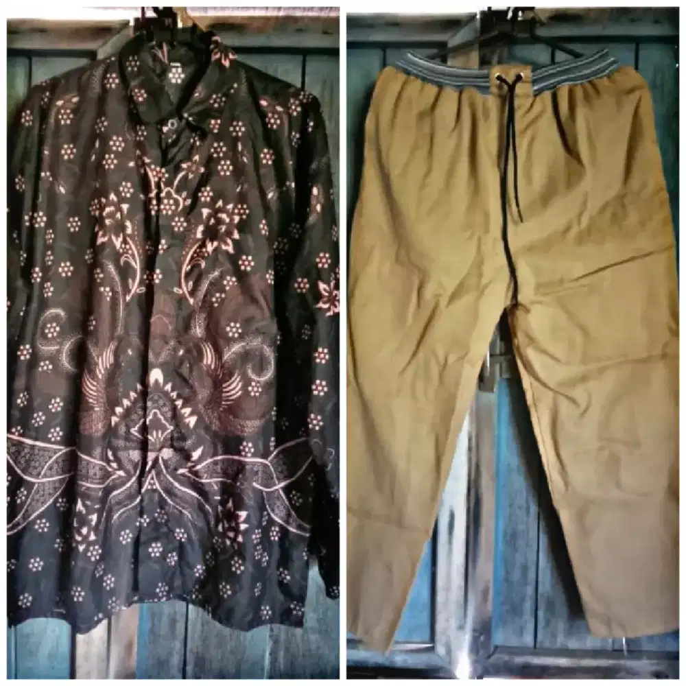 Baju Kondangan Uk L & Celana Chino Uk 29
