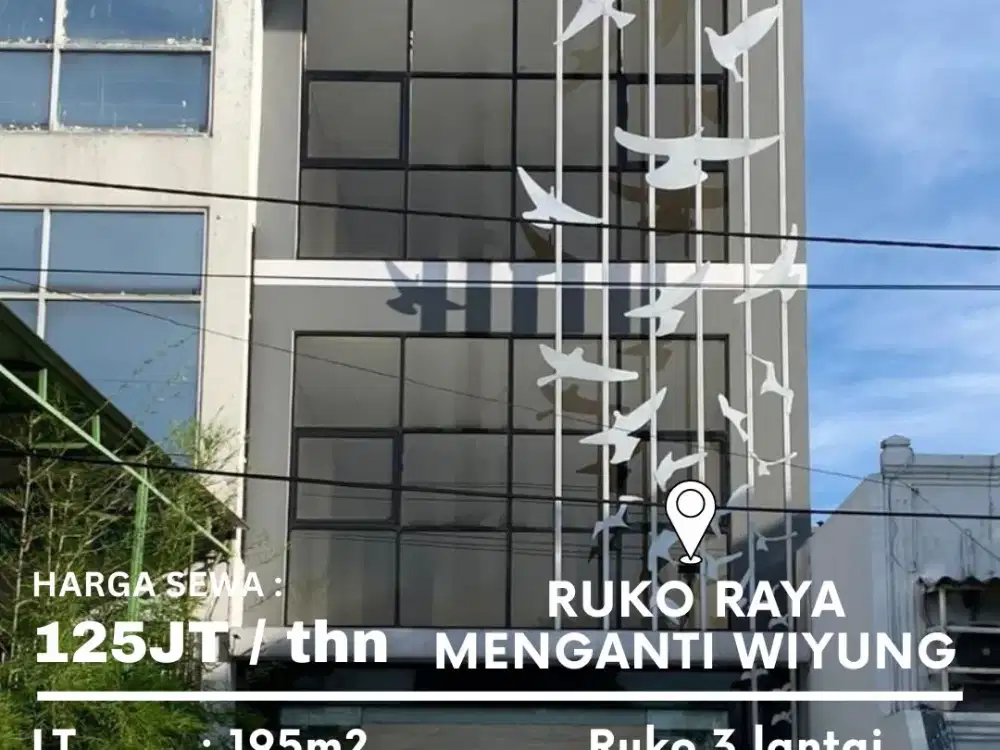 Disewakan Dijual Ruko Raya Menganti Wiyung