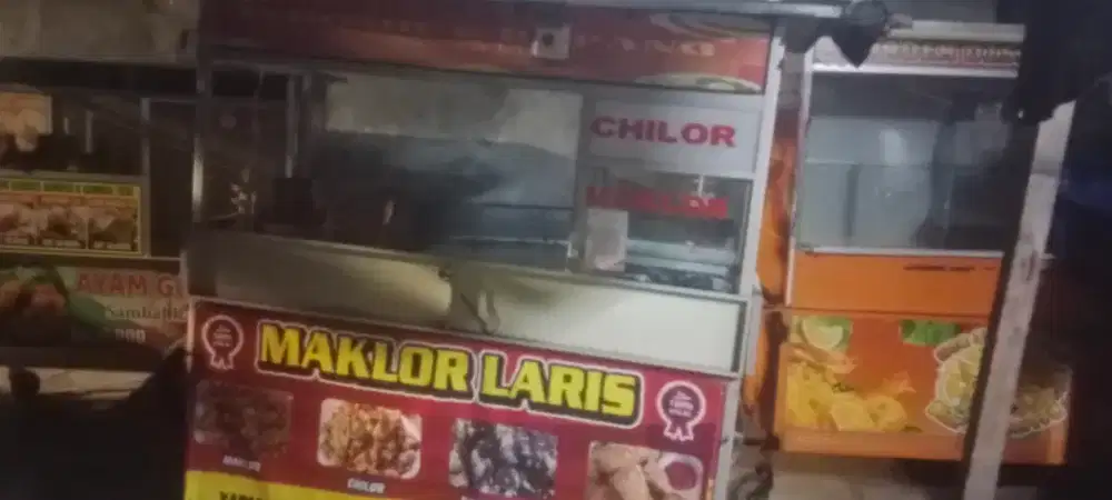Gerobak dagang almunium
