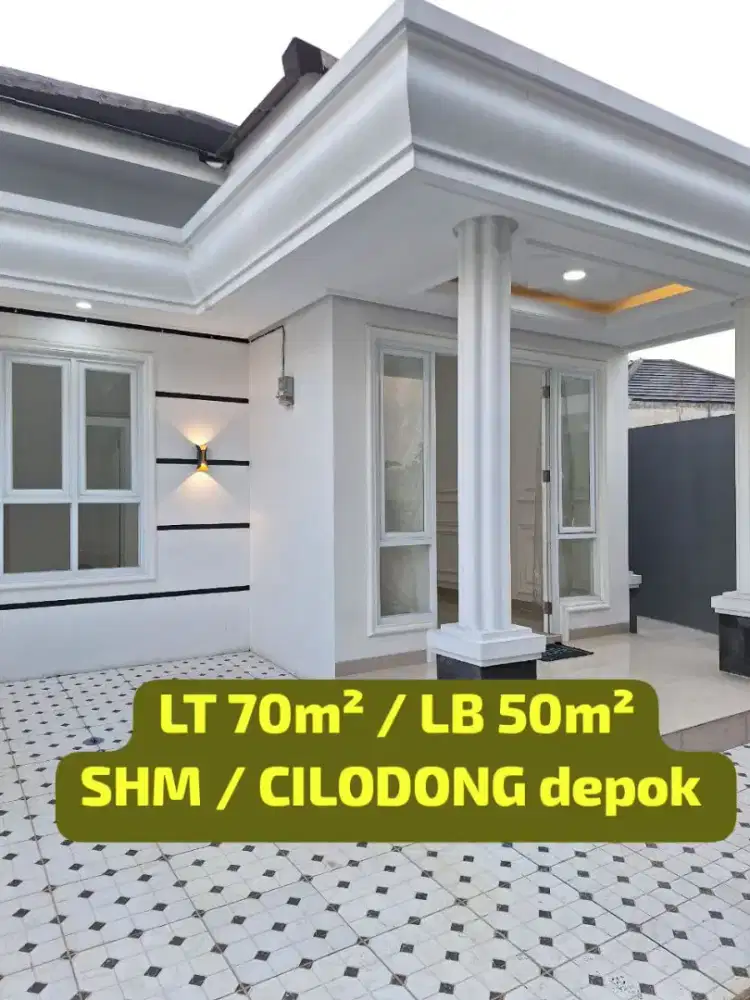 Rumah Ready 690 Jt LT 70 LB 50 !Dekat Stasiun Depok & GDC Cilodong