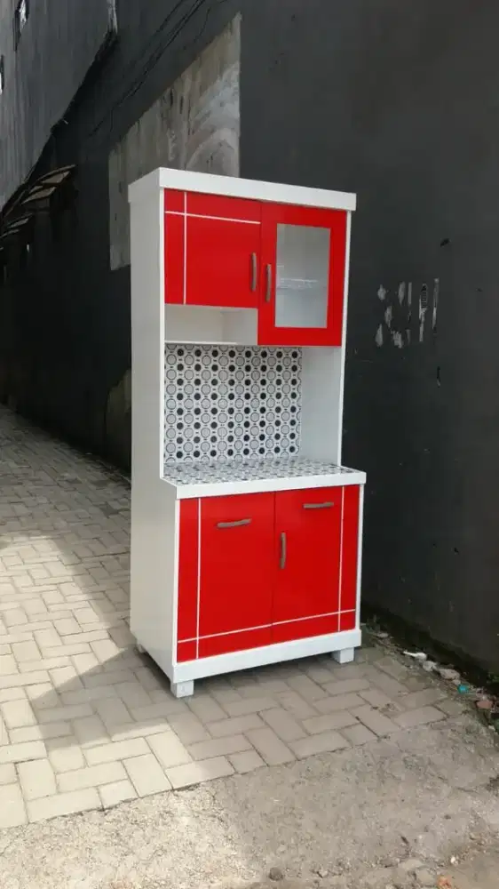 Rak piring triblok 2 pintu