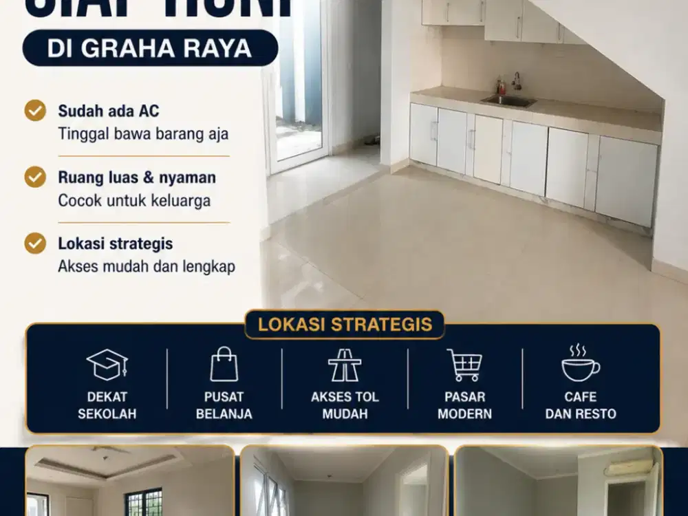 Rumah Sewa di GRAHA RAYA BINTARO siap huni