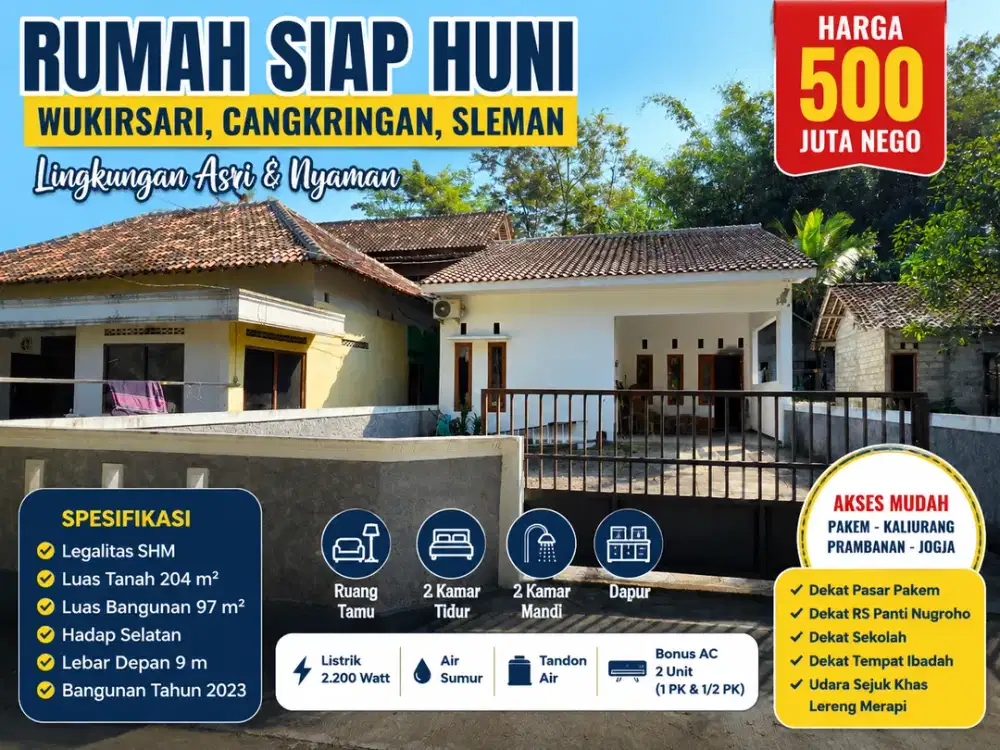Rumah Siap Huni di Cangkringan dekat Pakem