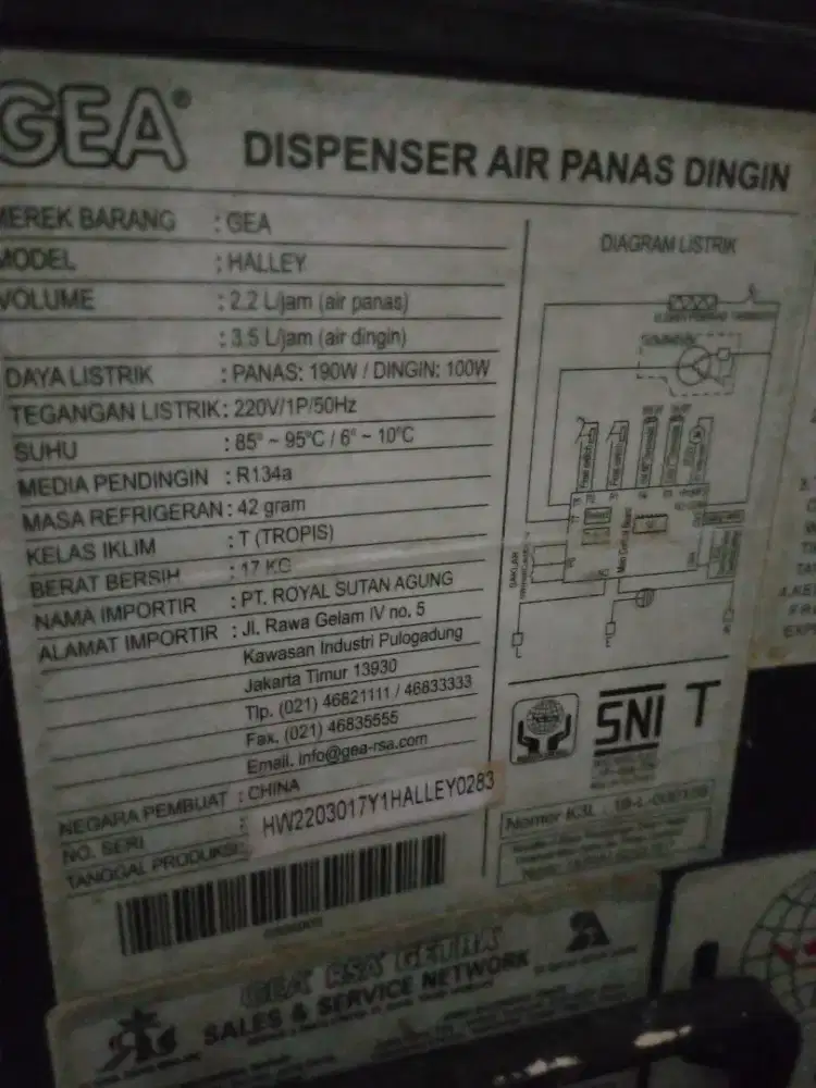 Dispenser galon bawah