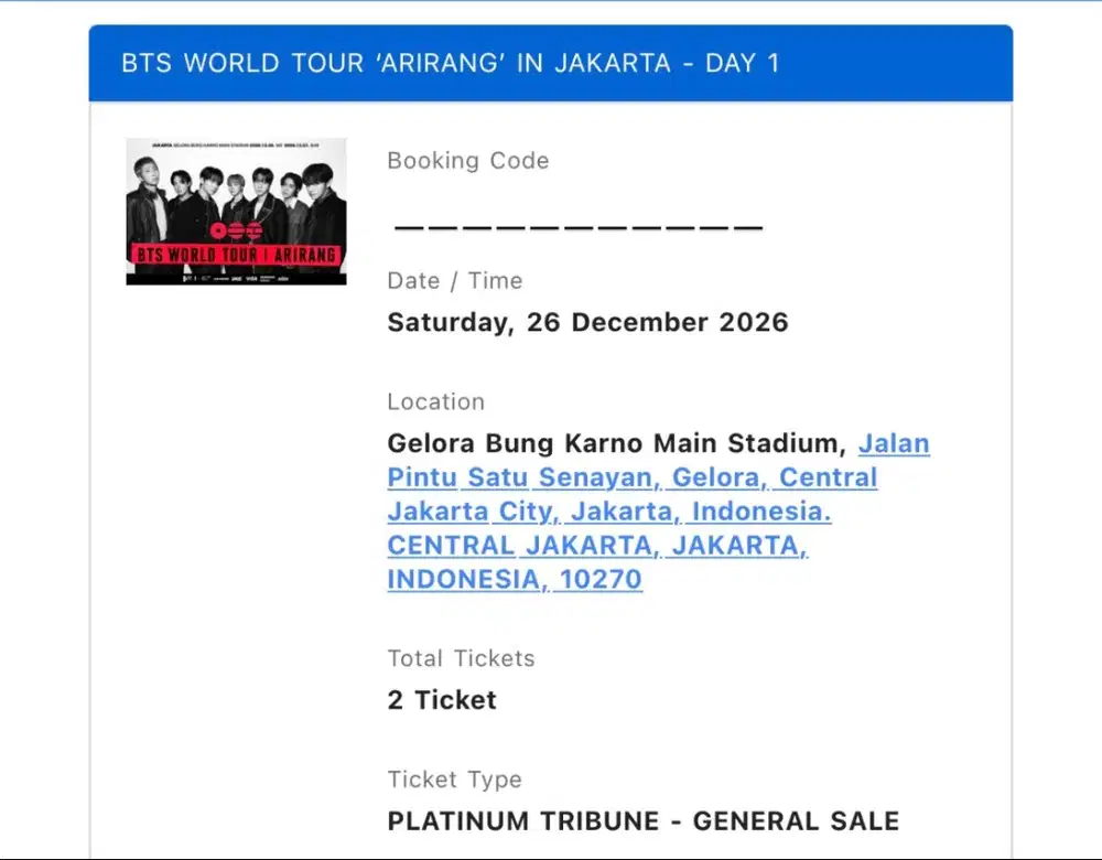 BTS World Tour Arirang in Jakarta
