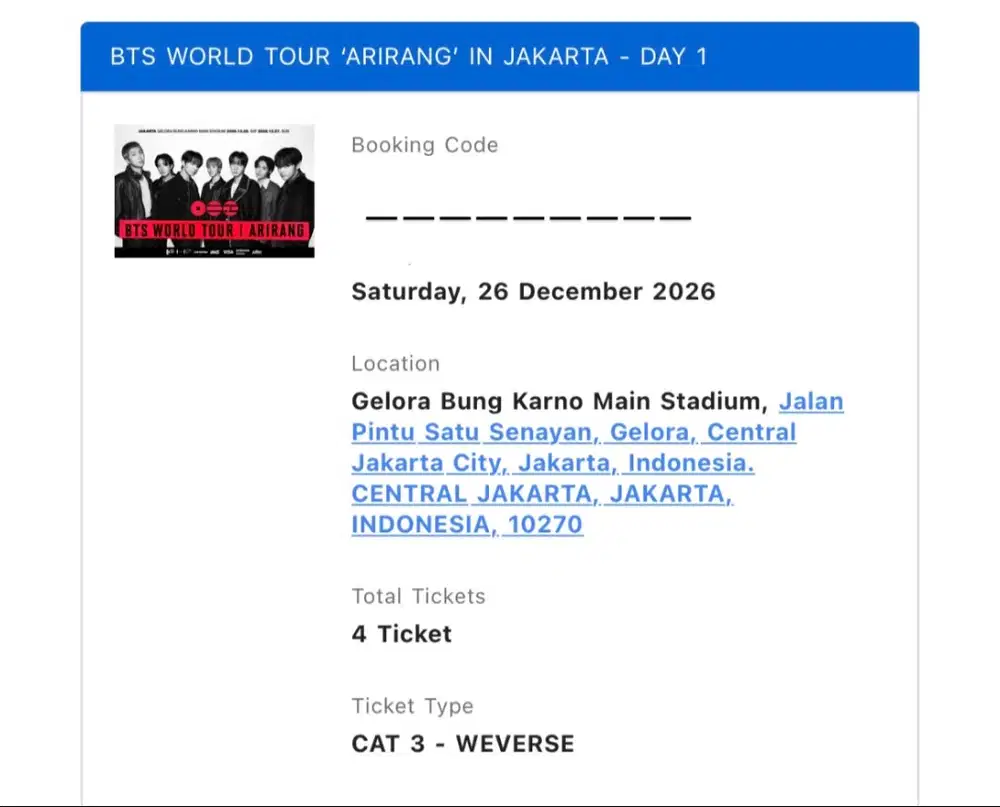 BTS World Tour Arirang in Jakarta