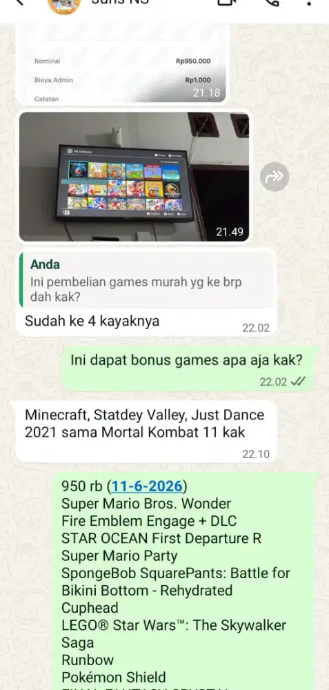 Promo Games OFW Nintendo Switch OLED V2 V1 LITE NS2