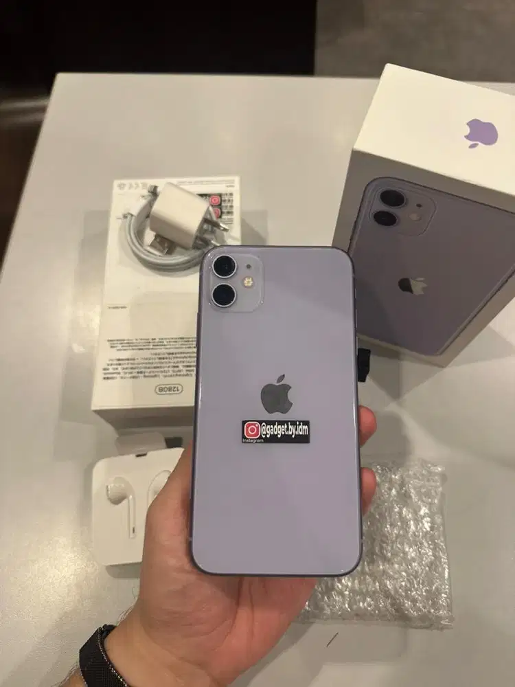 iPhone 11 128GB Setara iBox (Beacukai) BH 73% Purple DUS ORIGINAL