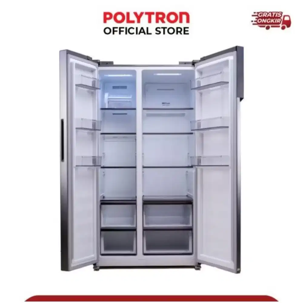 Kulkas Polytron side by side