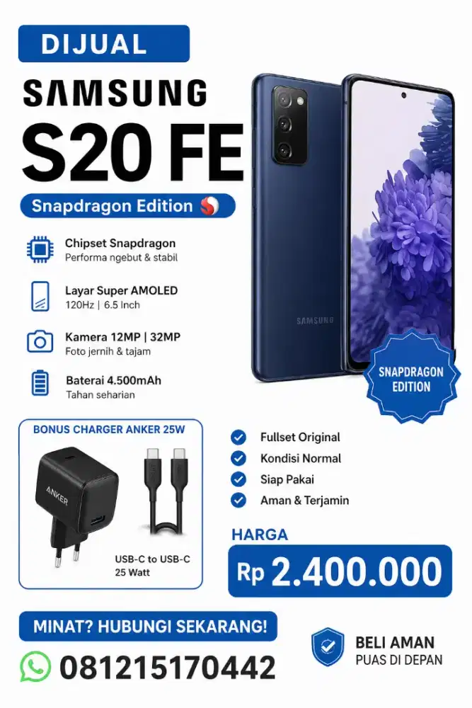 Samsung S20FE 8/128 Snapdragon