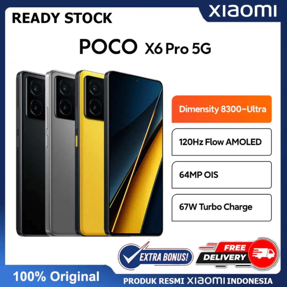 Poco X6 Pro 5G  12 GB RAM 512 GB Storage (Full Set Box + Charger)