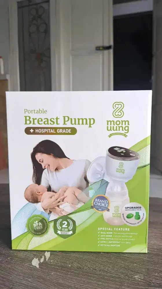 Mom Uung Breast Pump Portable + Philips Avent Natural Response 125ml 2