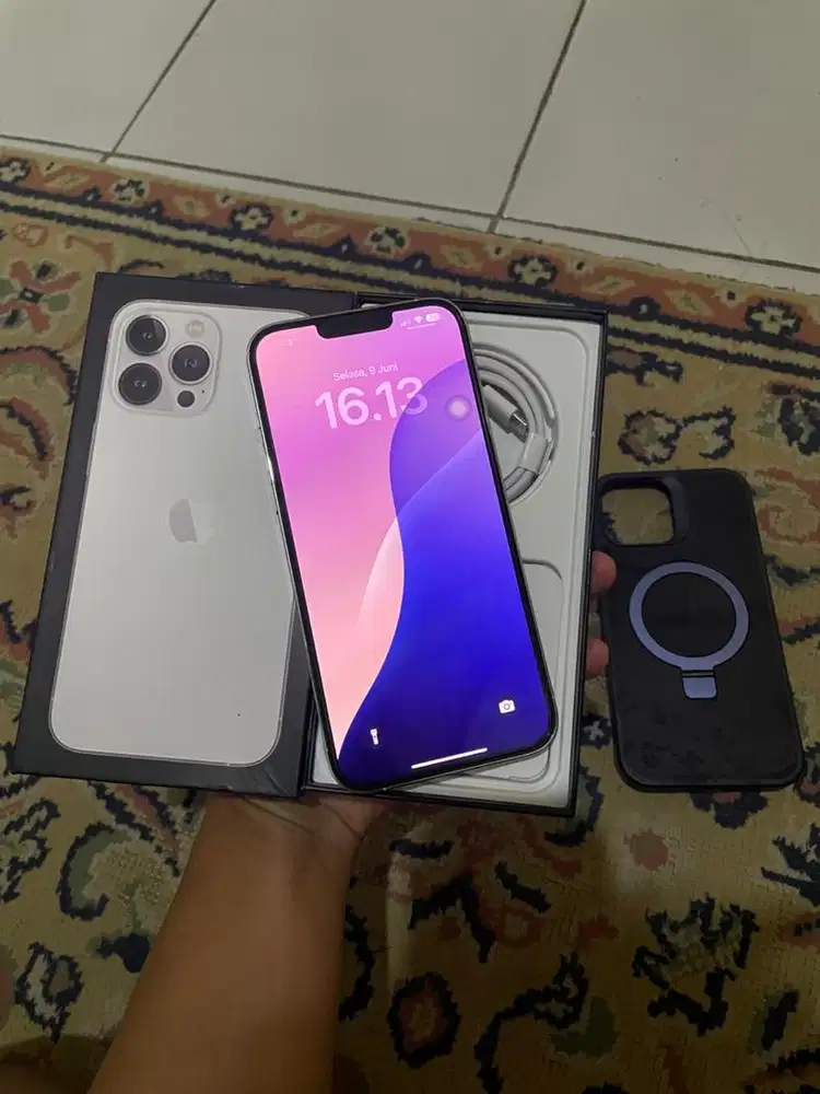 IPHONE 13 PROMAX 128GB BEACUKAI FULLSET