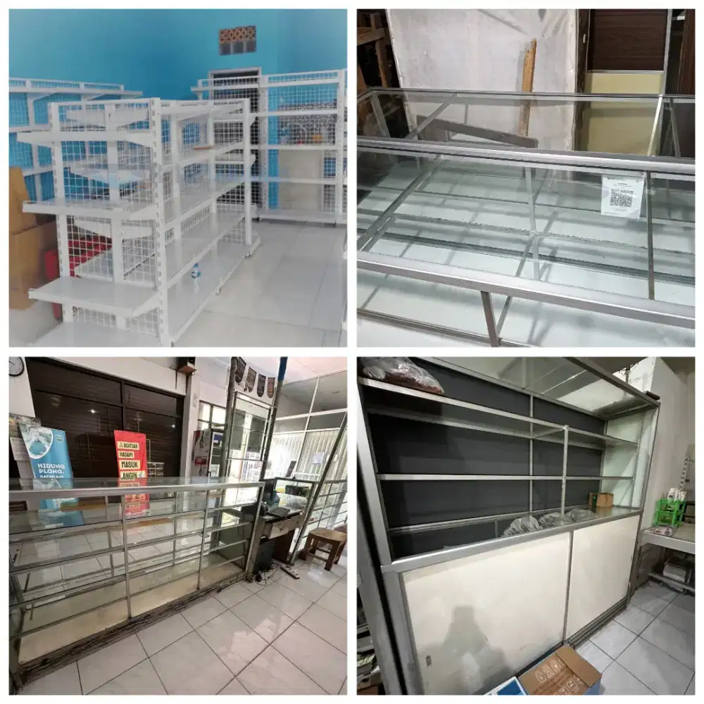 Tawarkan Barkas Etalase toko, Rak Toko sekon mu kami siap beli