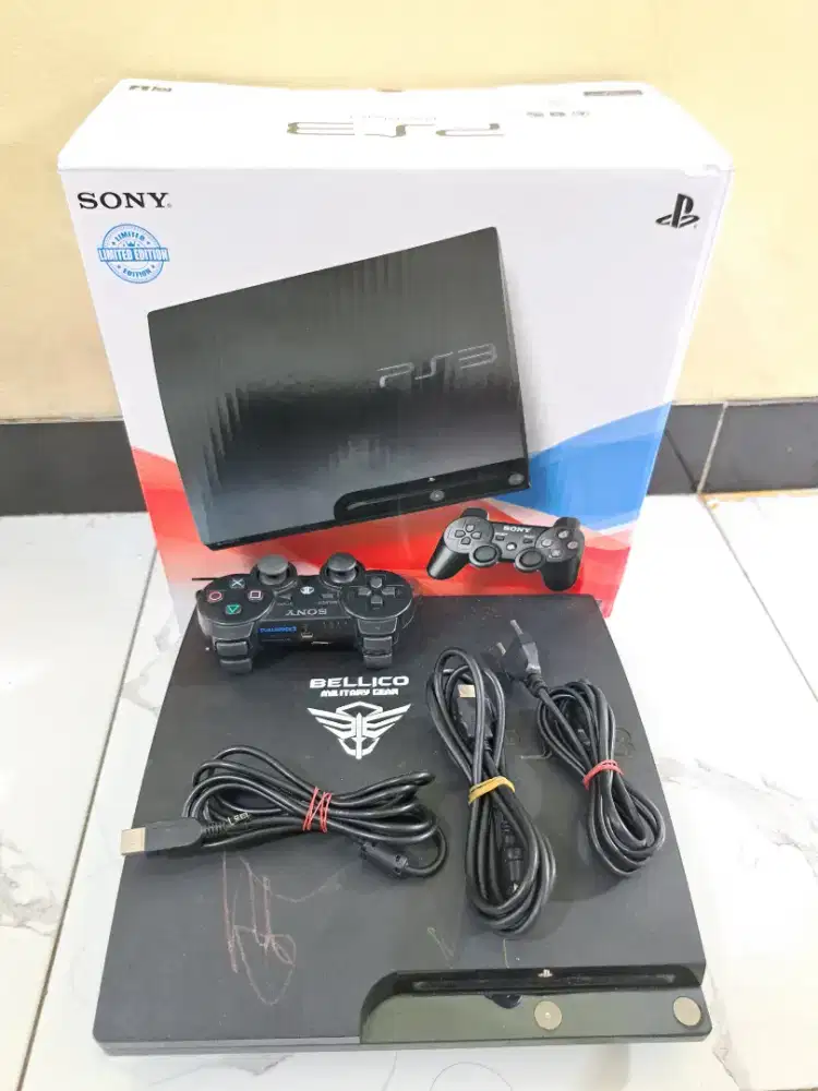 Ps 3 slim 500 gb fullset no minus tinggal pake